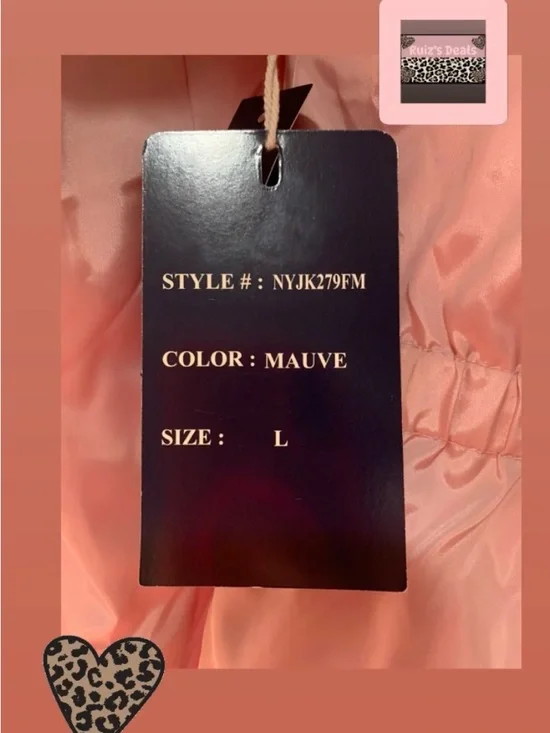 Cavalini Mauve Blush Pink Hooded Utility Jacket with Zip Pockets - Picture 6 of 6